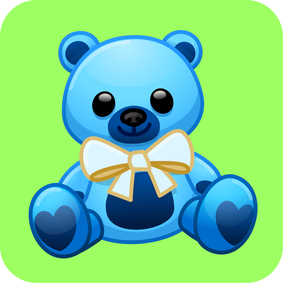 Teddy bear sticker