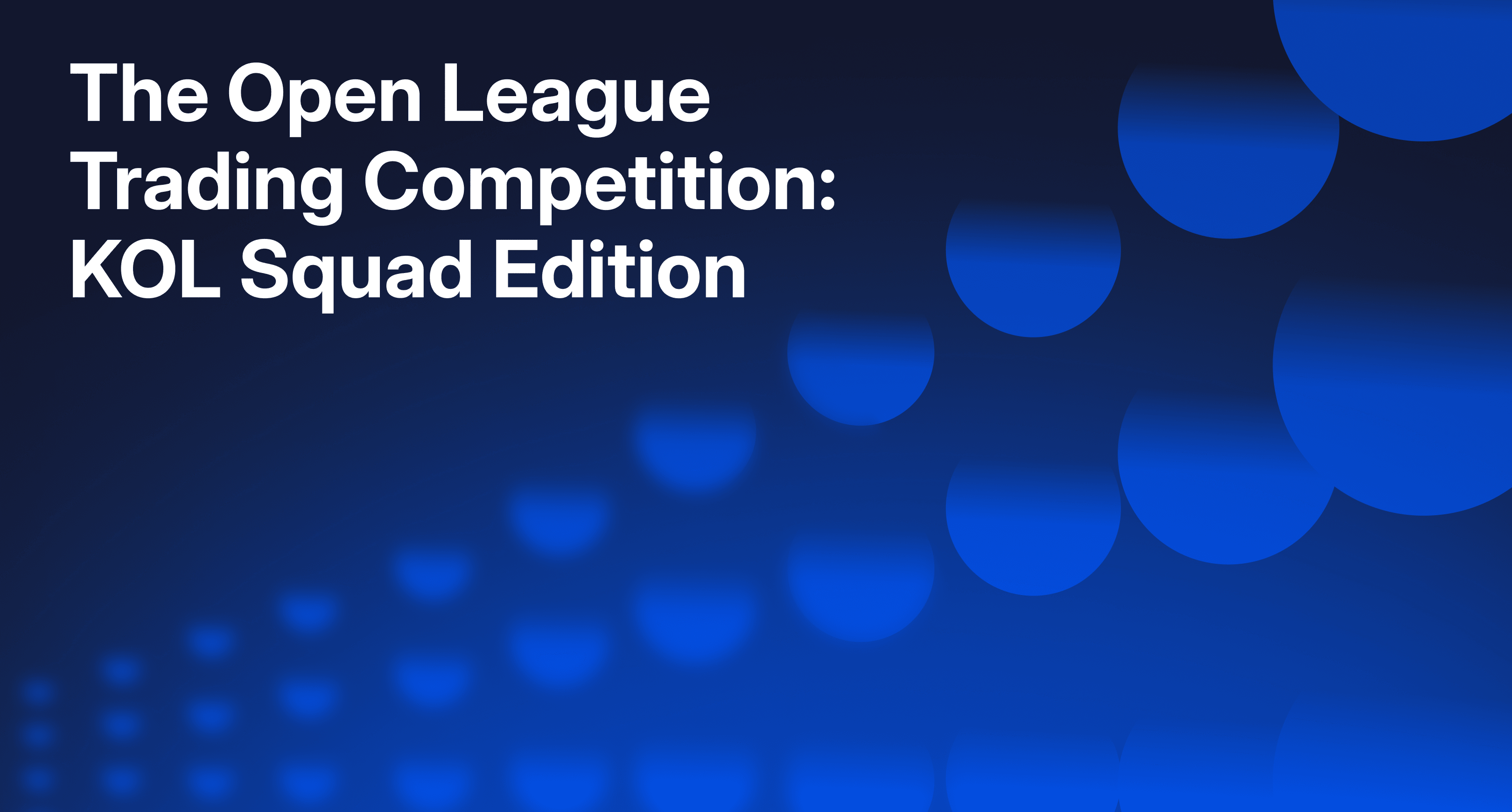 The Open League Trading Challenge is Live!